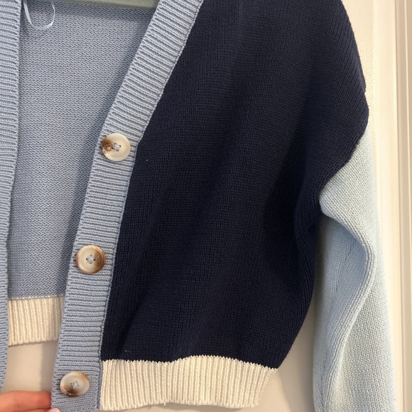 Blue patchwork sweater - Picture 2 of 4